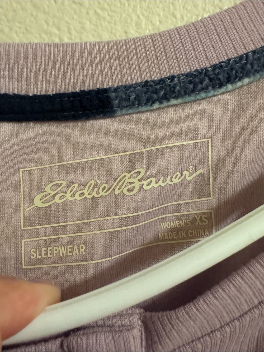 Eddie Bauer Light Lavender Long-Sleeve Henley - Picture 2 of 3